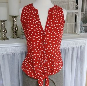 The Limited Polka dot sleeveless top